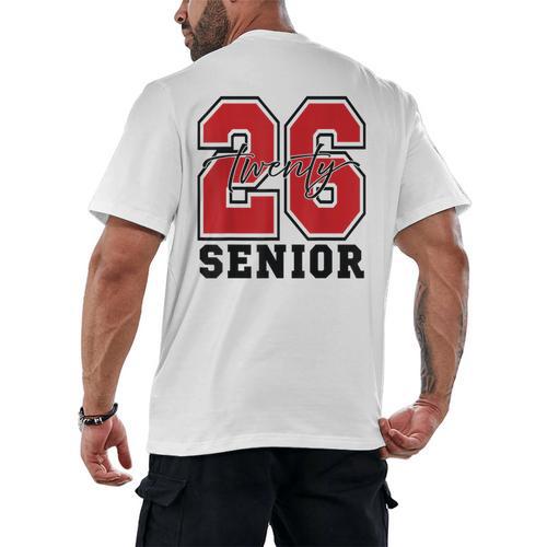 Senior 2026 Class Of 2026 School Graduation 2026 Merch Men's Back Print T-Shirt - Best Gift Smart