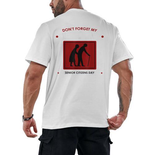 SENIOR CITIZENS DAY Don't Forget My DISCOUNT Graduation Day Men's Back Print T-Shirt - Best Gift Smart
