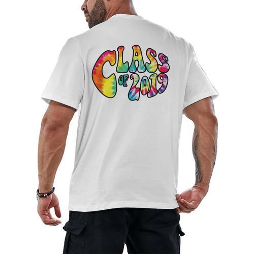 Senior Class Of 2019 Boho Tie Dye Graduation Men's Back Print T-Shirt - Best Gift Smart
