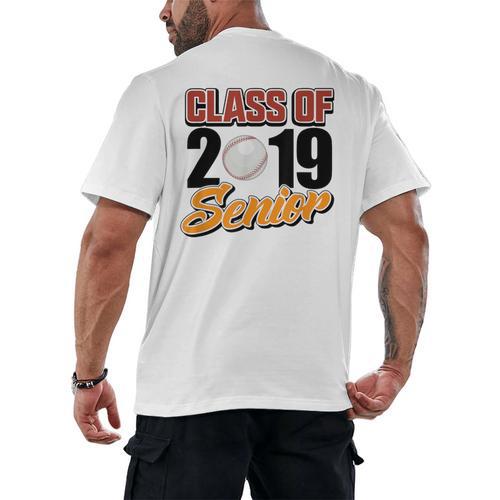 Senior Class Of 2019 Tshirt Graduation School Baseball Men's Back Print T-Shirt - Best Gift Smart