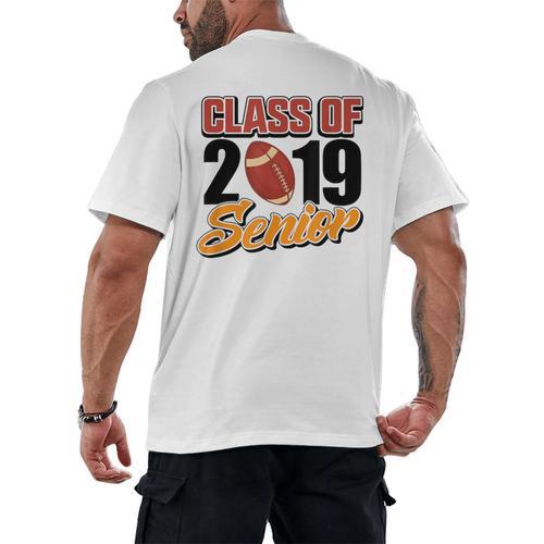 Senior Class Of 2019 Tshirt Graduation Students Football Men's Back Print T-Shirt - Best Gift Smart