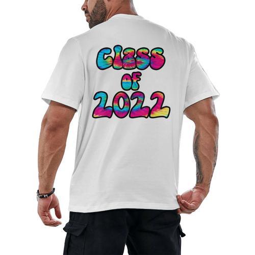 Senior Year 2022 Class Of 2022 Graduation Tie Dye Groovy Men's Back Print T-Shirt - Best Gift Smart