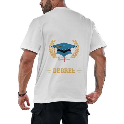 I Survived My Daughter's Teaching Degree Graduation Men's Back Print T-Shirt - Best Gift Smart