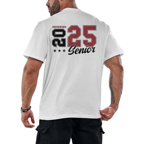 Swimming Senior Night Swimming Senior 2025 Graduation 59 Men's Back Print T-Shirt - Best Gift Smart