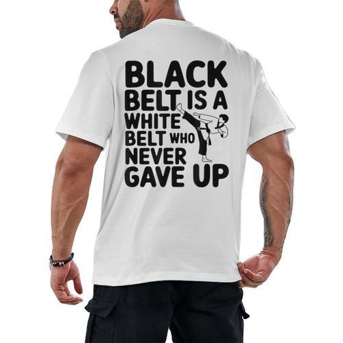 Taekwondo Belt Club Graduation Men's Back Print T-Shirt - Best Gift Smart