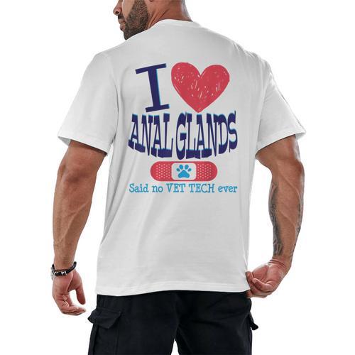 Vet Tech I Love Veterinary Technician Graduation Men's Back Print T-Shirt - Best Gift Smart