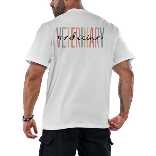 Veterinary Medicine Vet Tech DVM LVT Graduation Men's Back Print T-Shirt - Best Gift Smart