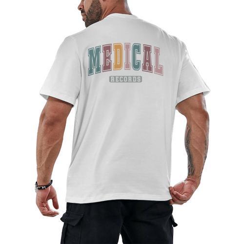 Vintage Medical Records Clerk Director Nursing Graduation Men's Back Print T-Shirt - Best Gift Smart