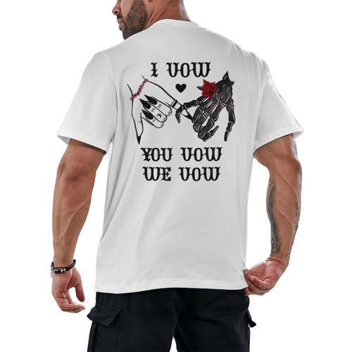 I Vow You Vow We Vow Merch Dark Romance Smutty Book Smutt Men's Back Print T-Shirt - Bookorys CA
