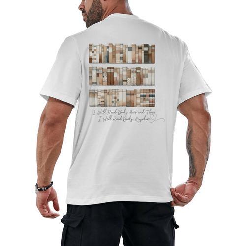 I Will Read Books Here And There I Will Read Books Anywhere Men's Back Print T-Shirt - Bookorys