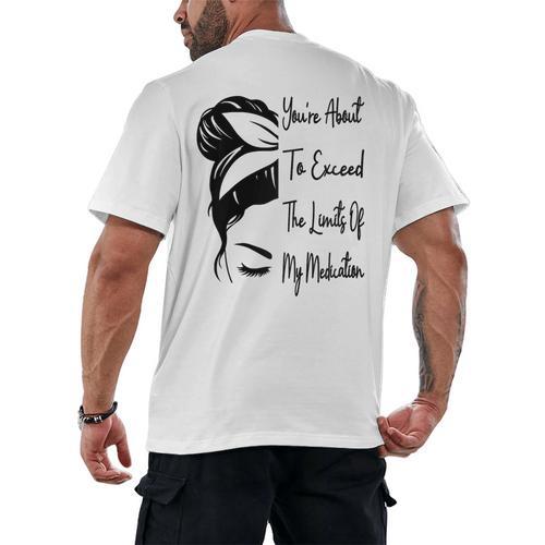You'Re About To Exceed The Limits Of My Medication Introvert Raglan Baseball Tee Men's Back Print T-Shirt - Raresse