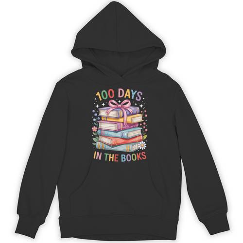 100 Days In The Books Cute Book 100 Days Of School Teachers Unisex Hoodie - Bookorys