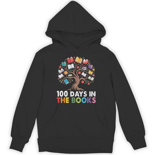 100 Days In The Books Reading Teachers Librarians School Unisex Hoodie - Bookorys CA