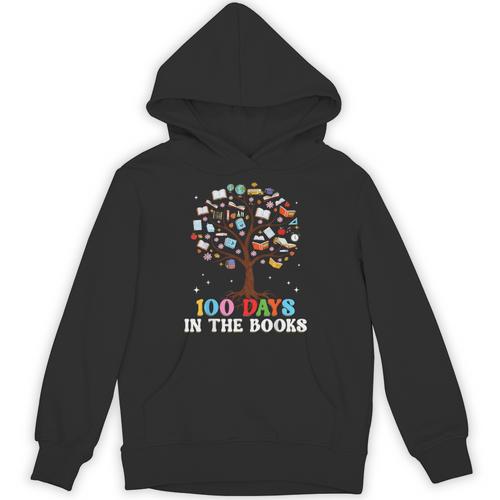 100 Days Of School 100th Day In The Books Reading Teacher Unisex Hoodie - Bookorys UK