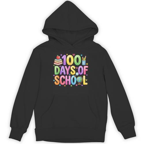 100 Days Of School Book Pencil Teachers Girls Kids 100th Day Unisex Hoodie - Bookorys