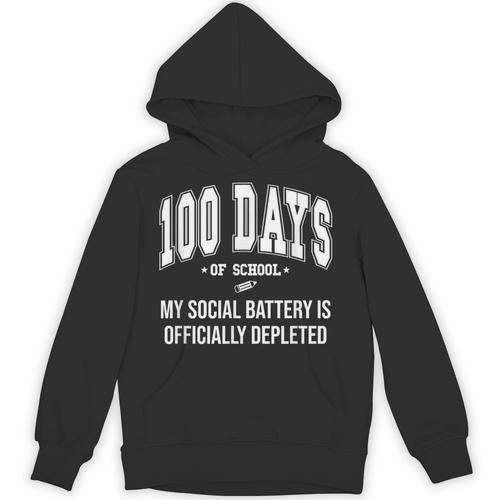 100 Days Of School Sarcastic Teacher Introvert Kid 100th Day Unisex Hoodie - Raresse