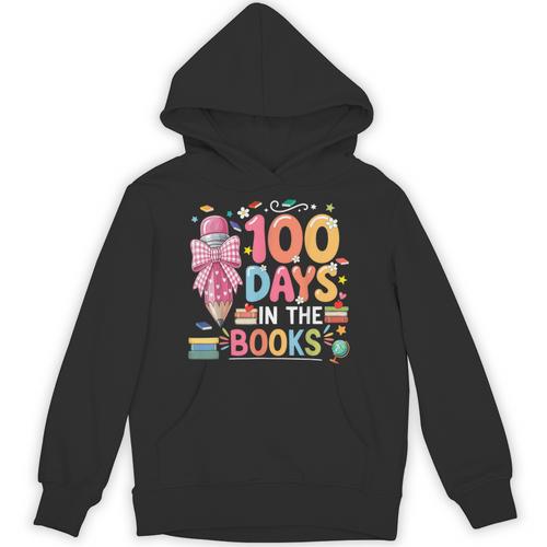 100th Day Of School Teacher Floral 100 Days In The Books Unisex Hoodie - Bookorys UK