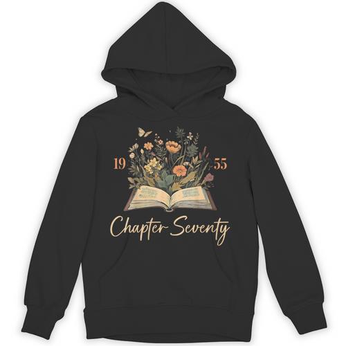 1955 Chapter Seventy 70th Birthday Wildflower Book 70 Yr Old Unisex Hoodie - Bookorys CA