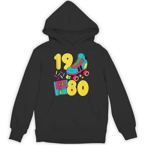 1980 Retro Raised In The 80s Old School Nostalgia Vibes Unisex Hoodie - Figerry