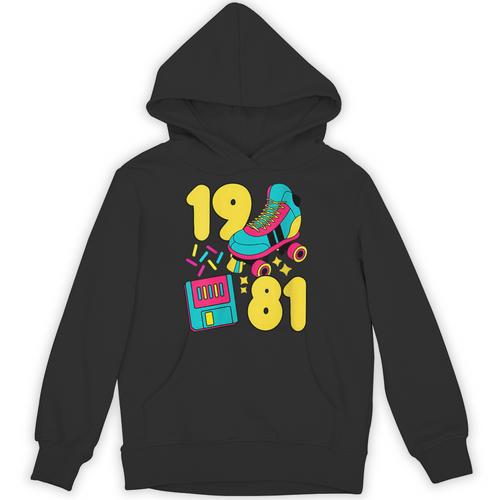 1981 Retro Raised In The 80s Old School Nostalgia Vibes Unisex Hoodie - Figerry