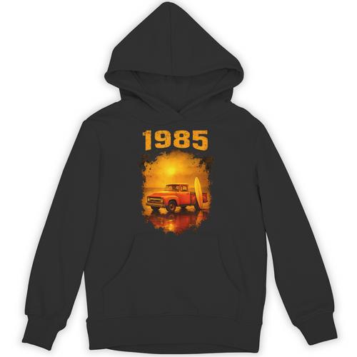 1985 Vintage Sunset Surf Truck Retro Beach Nostalgia Unisex Hoodie - Figerry