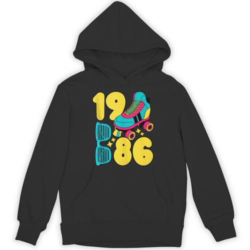 1986 Retro Raised In The 80s Old School Nostalgia Vibes Unisex Hoodie - Figerry
