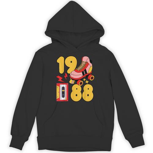 1988 Retro Raised On 80s Music Old School Nostalgia Punk Unisex Hoodie - Figerry