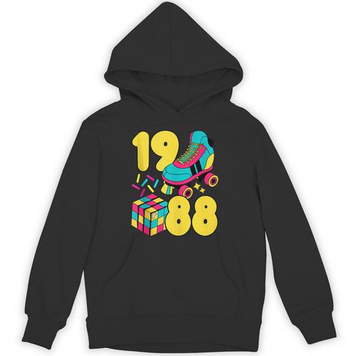 1988 Retro Raised In The 80s Old School Nostalgia Vibes Unisex Hoodie - Figerry
