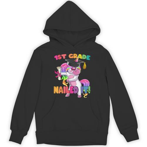 1st Grade Nailed It Flossing Unicorn Graduation Shirt Unisex Hoodie - Best Gift Smart