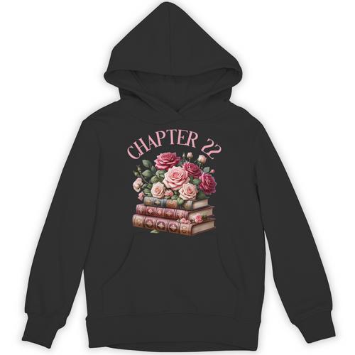 22nd Birthday Chapter 22 Birthday Shirt Women Book Lover Unisex Hoodie - Bookorys AU