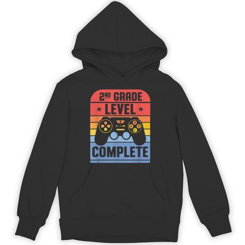 2nd Grade Level Complete Graduation Student Video Gamer Unisex Hoodie - Best Gift Smart