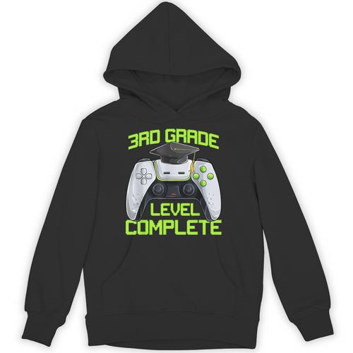 3rd Grade Level Complete Gamer Class Of 2026 Graduation Unisex Hoodie - Best Gift Smart