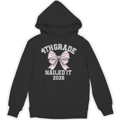 4th Grade Bow 2026 Fourth Grade Graduation Unisex Hoodie - Best Gift Smart