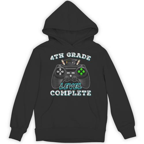 4th Grade Level Complete Gamer 4 Grade Graduation Unisex Hoodie - Best Gift Smart
