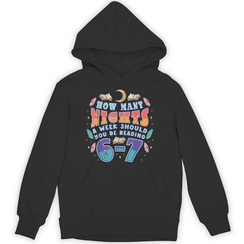 67 Meme Reading How Many Nights Should Read Book Six Seven Unisex Hoodie - Bookorys CA