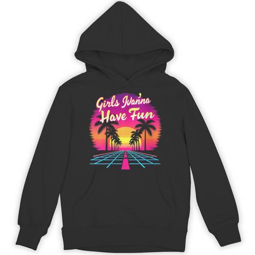 80s Fashion Girls Just Wanna Have Fun 1980s Nostalgia Unisex Hoodie - Figerry