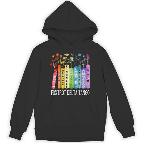 8647 Foxtrots Tangos Deltas Book Flower Resist Book Lovers Unisex Hoodie - Bookorys