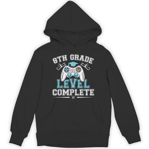 8th Grade Level Complete Graduation 2025 Class Eighth Grade Unisex Hoodie - Best Gift Smart