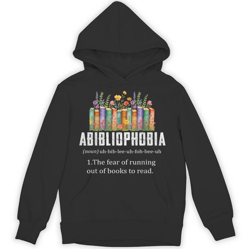 Abibliophobia Definition Book Reader Book Nerd Book Reading Unisex Hoodie - Bookorys DE