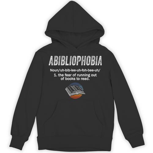 Abibliophobia Pupil Reading Bookworm Tees Reader Unisex Hoodie - Bookorys