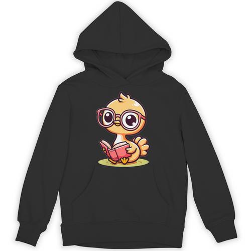 Adorable Book Lover Ostrich With Reading Glasses Cute Unisex Hoodie - Bookorys