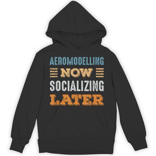Aeromodelling Now Minimal Socializing Introvert Vintage Unisex Hoodie - Raresse