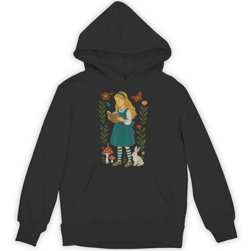 Alice In Wonderland Book Lover Lewis Carroll Rabbit Unisex Hoodie - Bookorys CA