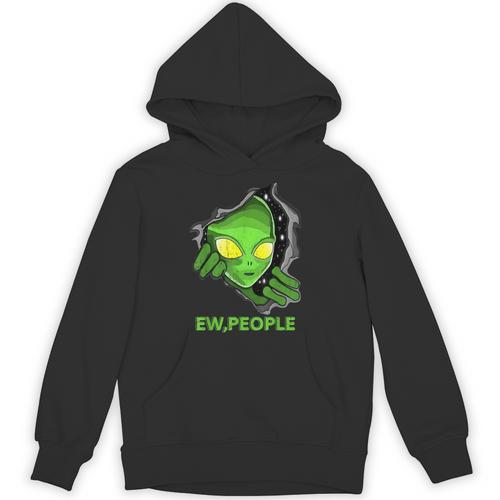 Alien Face Ew People UFO Introvert Meme Men Women Kids Unisex Hoodie - Raresse