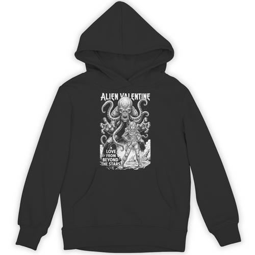 Alien Valentine Science Fiction Vintage Comic Book Unisex Hoodie - Bookorys
