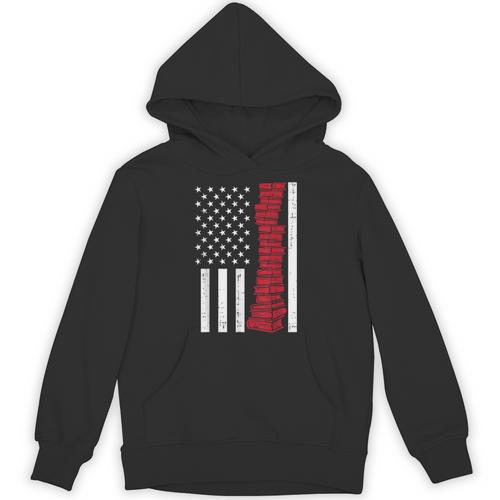 America Flag Read Book Reading Librarian Men Women Kids Unisex Hoodie - Bookorys