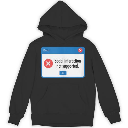 Anti Social Introvert Social Interaction Not Supported Unisex Hoodie - Raresse