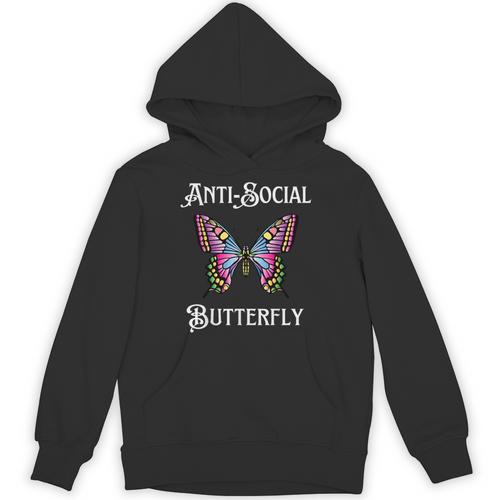 Antisocial Butterfly Aesthetic Introvert For Women Men Unisex Hoodie - Raresse