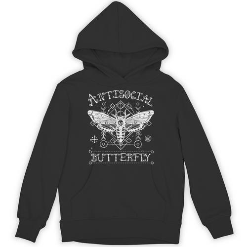 Antisocial Butterfly Introvert Death Head Moth Unisex Hoodie - Raresse