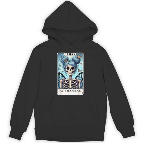 Antisocial Butterfly Tarot Card Introvert Women Stay Home Unisex Hoodie - Raresse